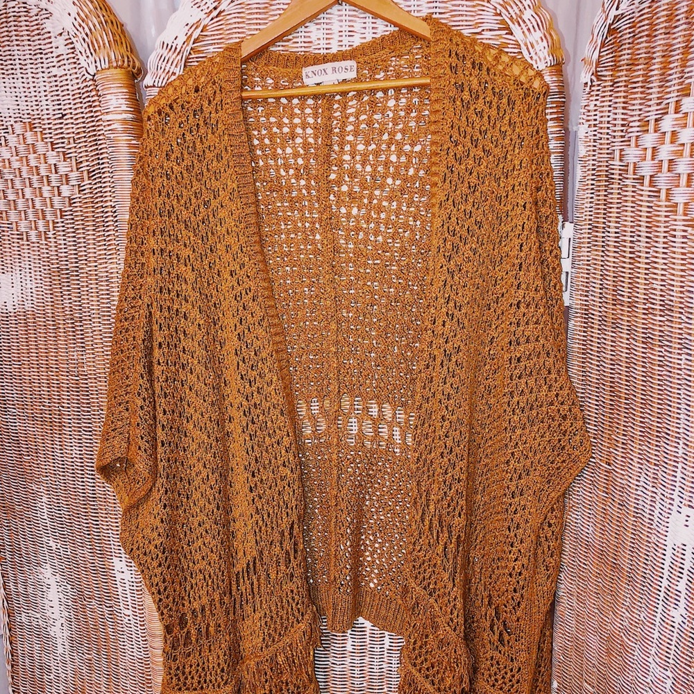 Golden Crochet Shrug